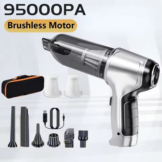 95000PA Car Vacuum Cleaner Wireless Powerful Cleaning Machine Auto Robot Car Accessories Home Appliance Strong Suction As Gift