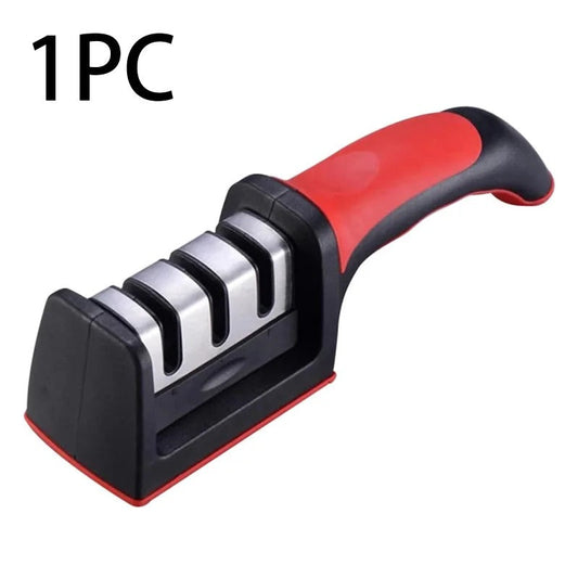 3-Stage Knife Sharpener Set - Diamond & Ceramic Rods for Kitchen, Hunting, Pocket Knives, Fast Edge Repair with Non-Slip Base
