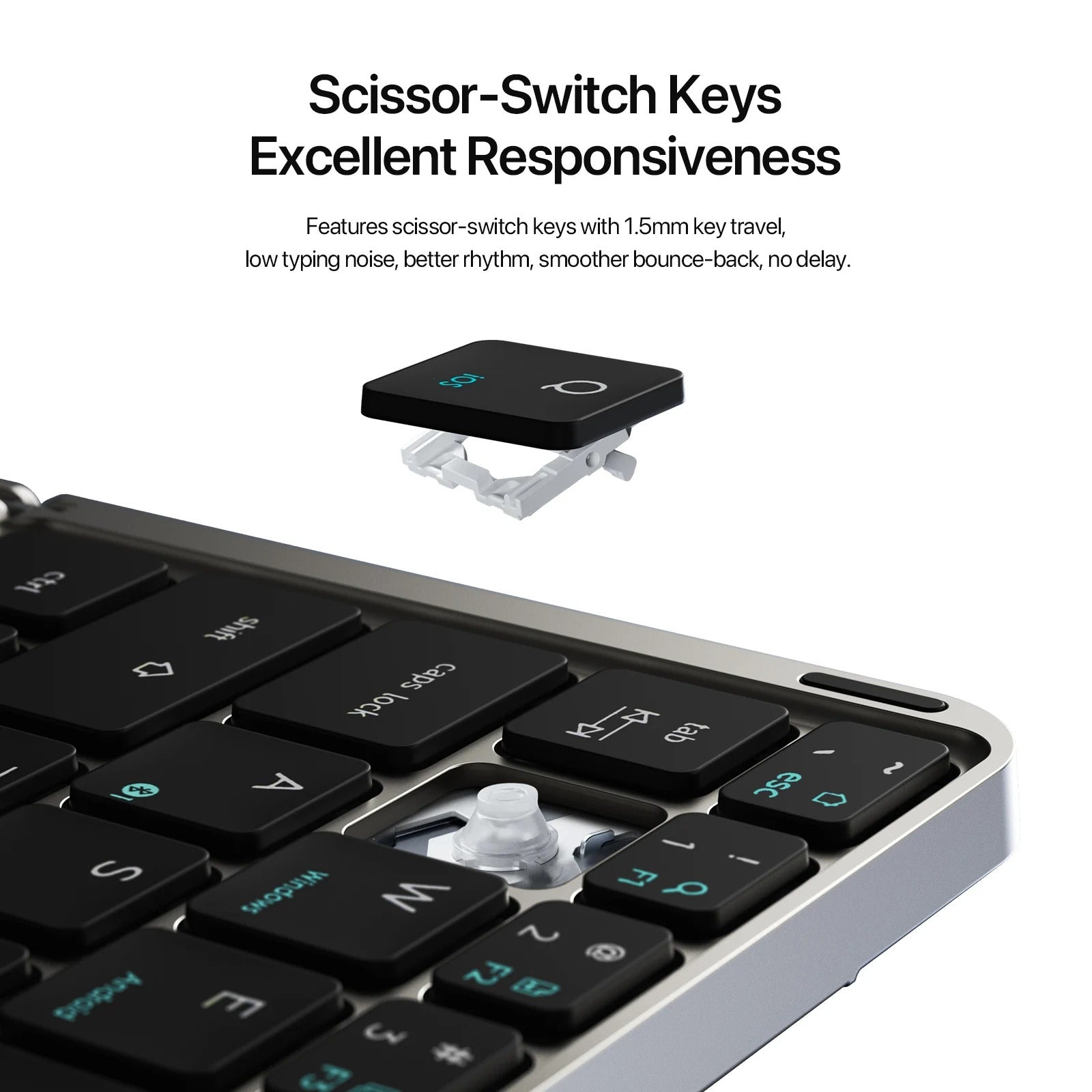 New Multifunctional Model Foldable Bluetooth 5.0 Keyboard with Touchpad & Phone Holder For Phones Tablets PC